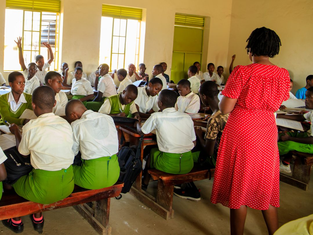 A teacher conducting a class